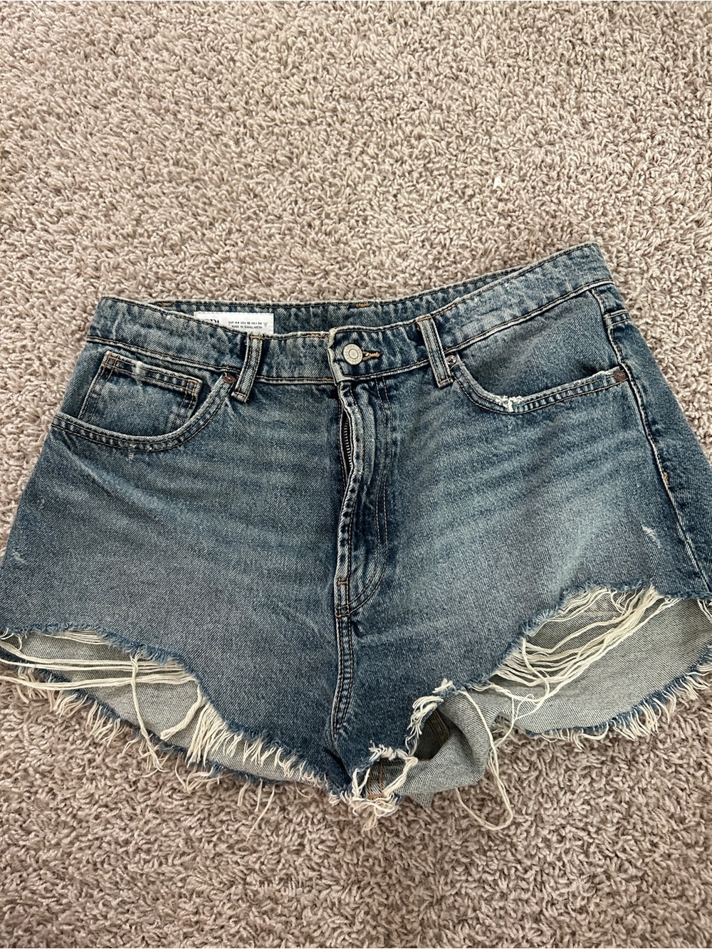 Zara Denim Shorts - Faded Blue